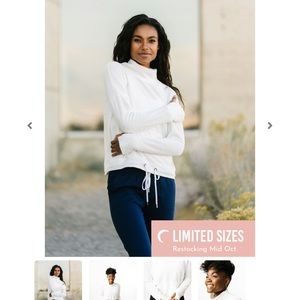 Zyia Pocket Drawstring Mock sweatshirt. NWT